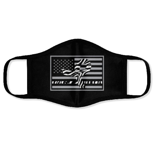 USA Flag Carcinoid Cancer Awareness Beat Cancer Face Masks