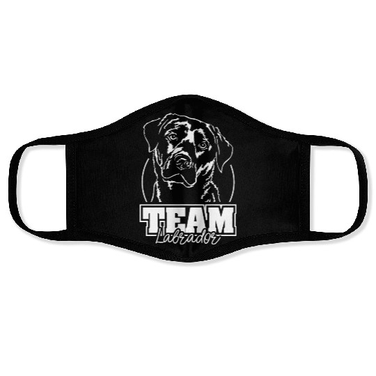 Team Labrador Retriever dog mom hound Face Masks