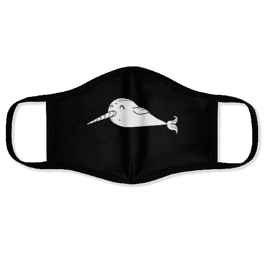 Procrastinating Narwhal Lover Aquatic Animals Face Masks