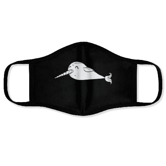 Procrastinating Narwhal Lover Aquatic Animals Face Masks