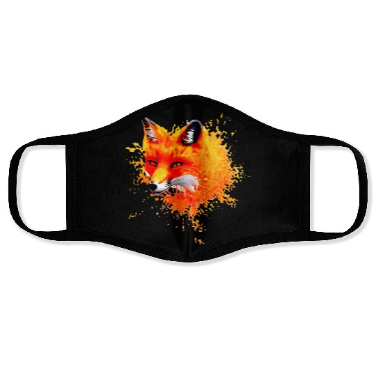Wild creativity fox Face Masks