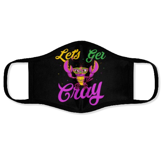 Let's Get Cray Mardi Gras Parade Face Masks