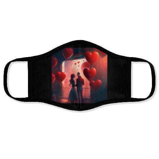 party to Valentines day Face Masks