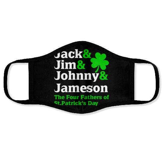 Jack Jim Johnny Jameson Father of St Patrick Day Face Masks