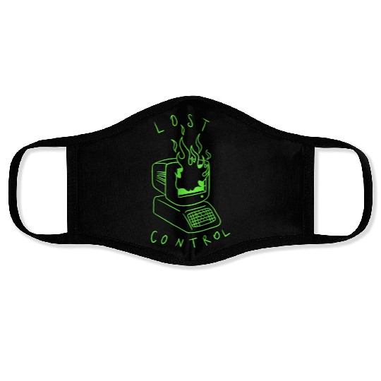 Lost Control: A Retro Computer Inspired Design Face Masks