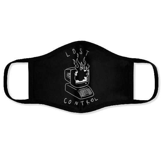 Lost Control: A Retro Computer Inspired Design Face Masks