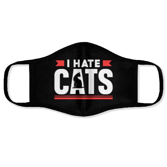 I Hate Cats Sayings Puppy Lover Animal Dog Face Masks