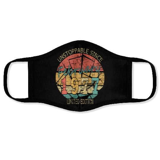 1977 Born Vintage Rose Gift Face Masks