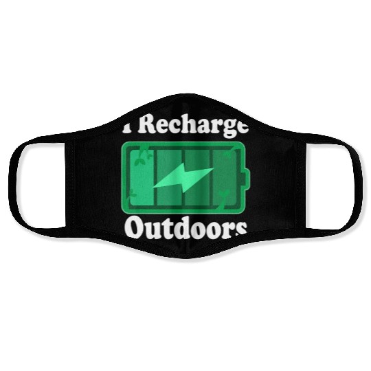 Nature Lover Outdoors Quote Face Masks