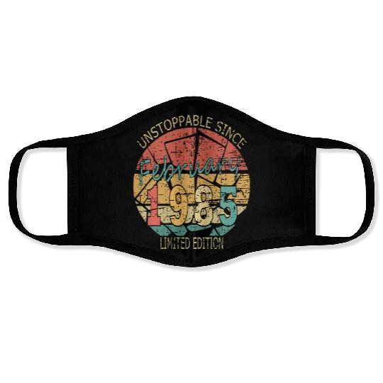 1985 Born Vintage Rose Gift Face Masks