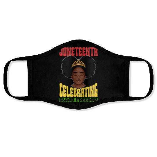 Juneteenth Celebrating Black Freedom 1865 African Face Masks