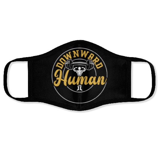 Downward Human - Gym Face Masks