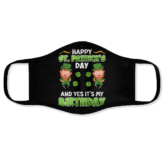 St. Patrick's Day Birthday Face Masks