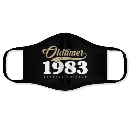 40th Birthday Vintage 1983 Face Masks