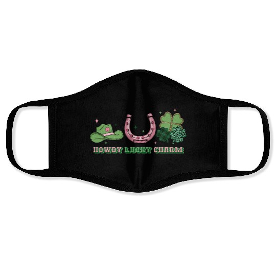 Howdy lucky charm Face Masks