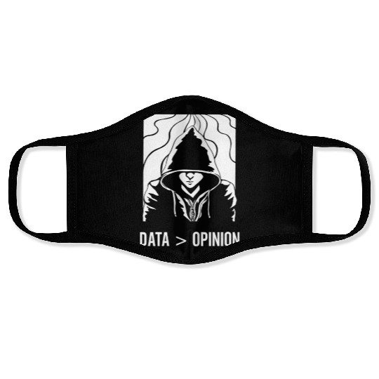 Data > Opinion Code Coding Programmer Coder Face Masks