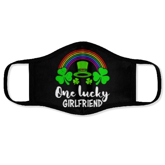 One Lucky Girlfriend St Patrick's girlfriend Face Masks