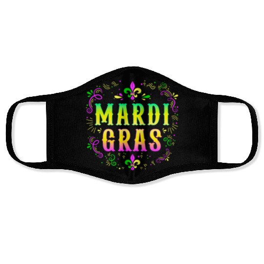 Mardi Gras Funny Party Costume 2023 This is my Face Masks