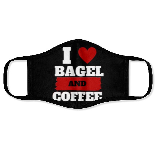 bagel and coffee, coffee meet bagel quotes gift Face Masks