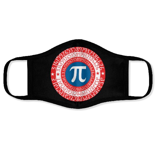 Captain Pi Superhero Shield Face Masks