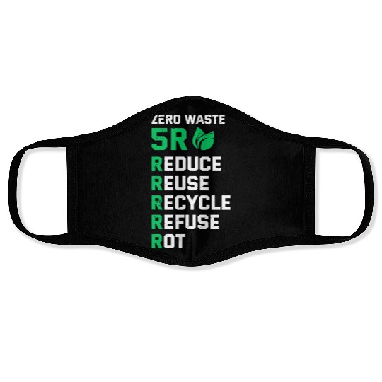 5R Waste Earth Day Planet Environment Trees Face Masks