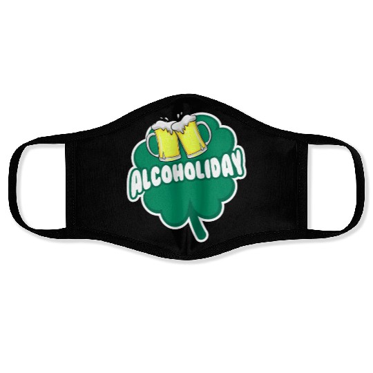 Alcoholiday St Patrick's Day beer Face Masks