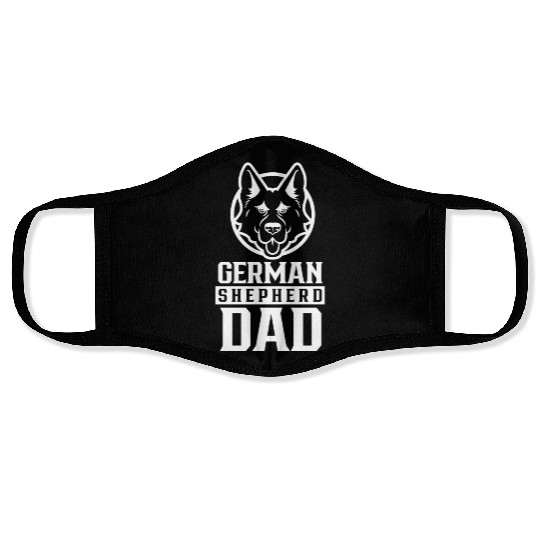German Shepherd Dad Boy Guy German Sheperd Dog Face Masks