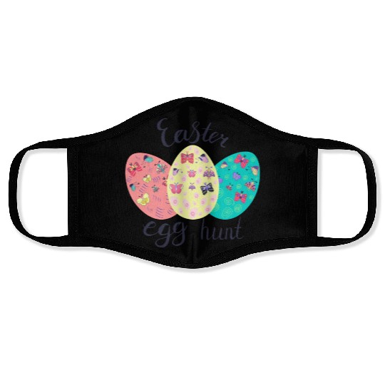 Easter Egg hunt Sublimation Face Masks