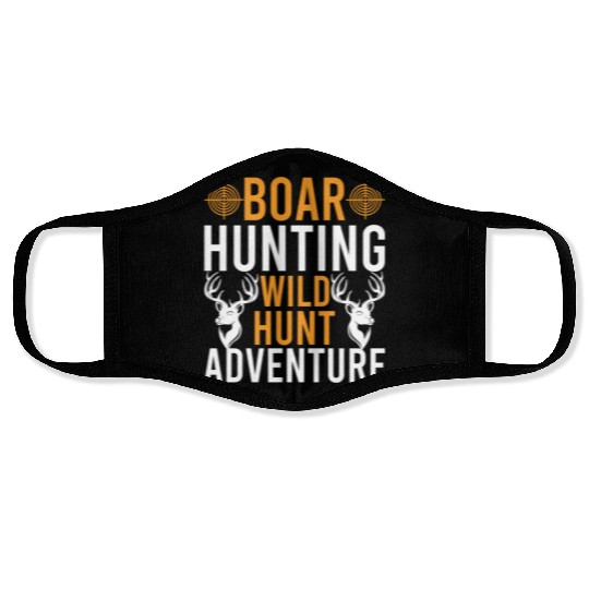 Boar Hunting Wild Hunt Adventure Face Masks