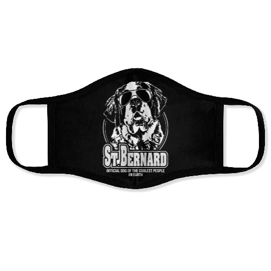 Proud St Bernard coolest people dog mom Face Masks
