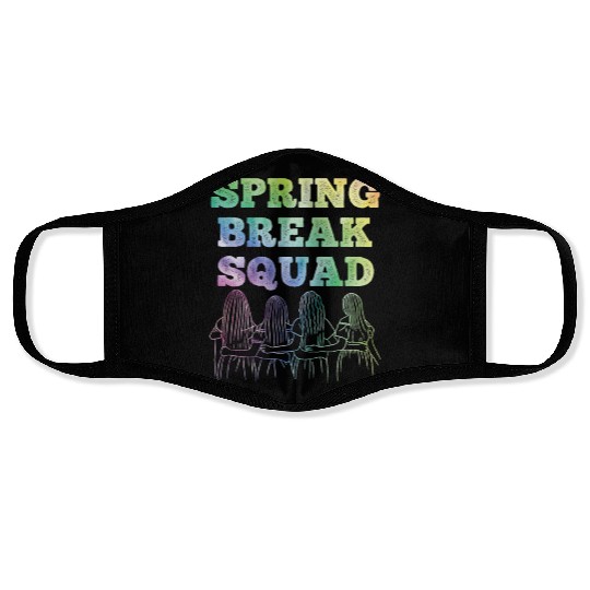 Spring Break Squad Summer Vacation Spring Break Face Masks