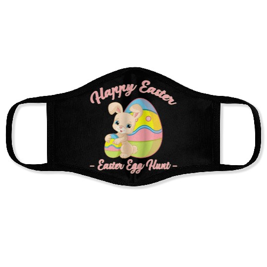 Happy Easter Egg Hunt Bunny Gift Face Masks