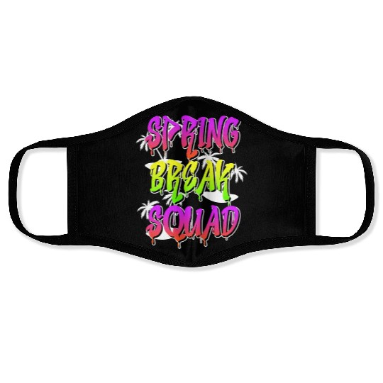 Spring Break Squad Summer Vacation Spring Break Face Masks