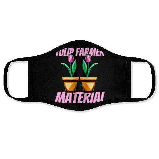 Tulip Gardening Farmer Tulips Face Masks