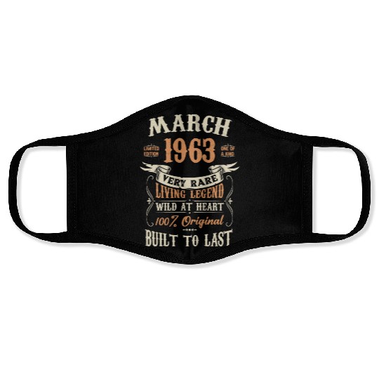 March 1963 Birthday Surprise Face Masks