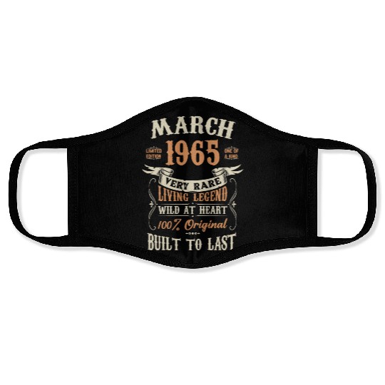 March 1965 Birthday Surprise Face Masks