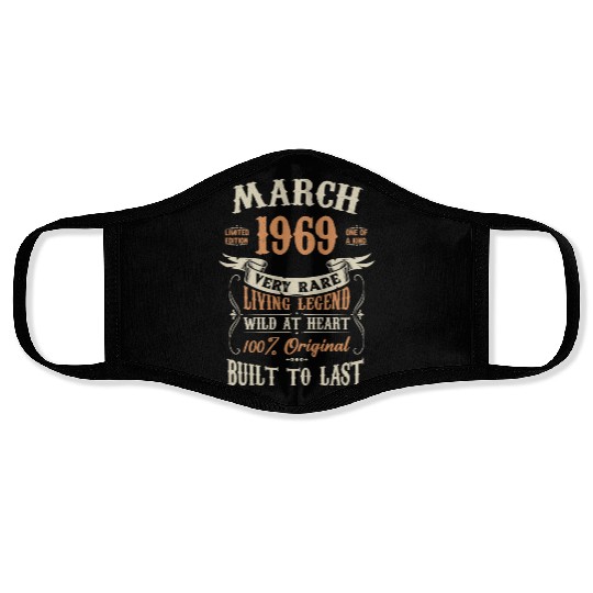 March 1969 Birthday Surprise Face Masks