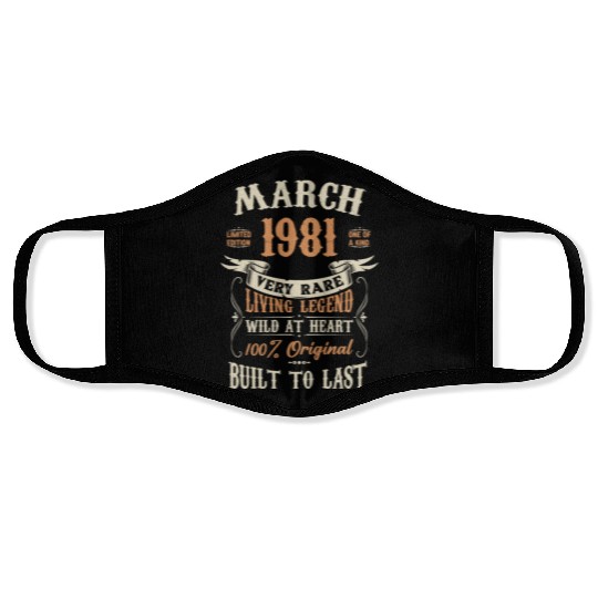 March 1981 Birthday Surprise Face Masks