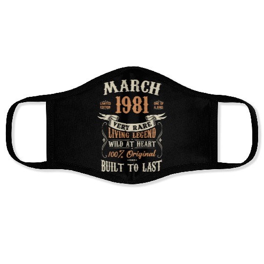 March 1981 Birthday Surprise Face Masks