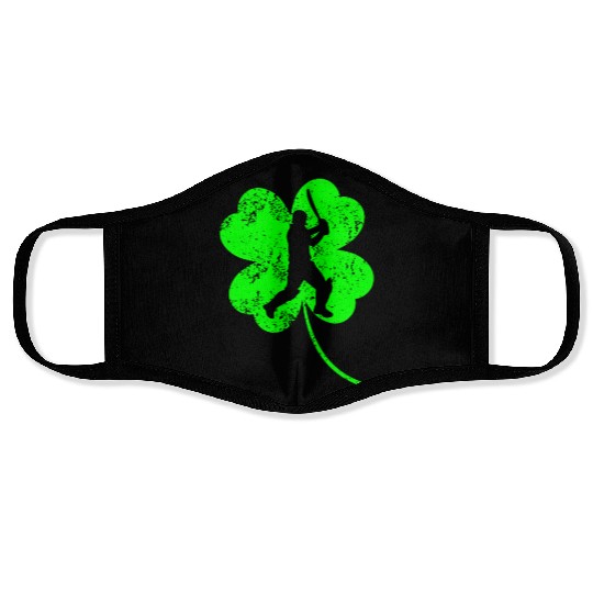 Cricket St. Patrick's day shamrock Face Masks
