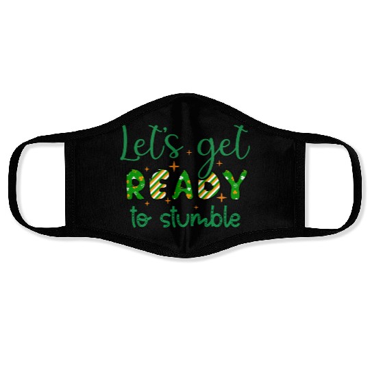 Lets get Patricks Day Sublimation Face Masks