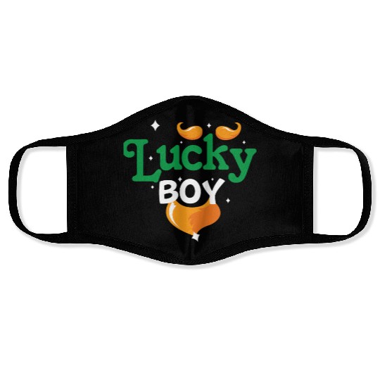 lucky boy Face Masks