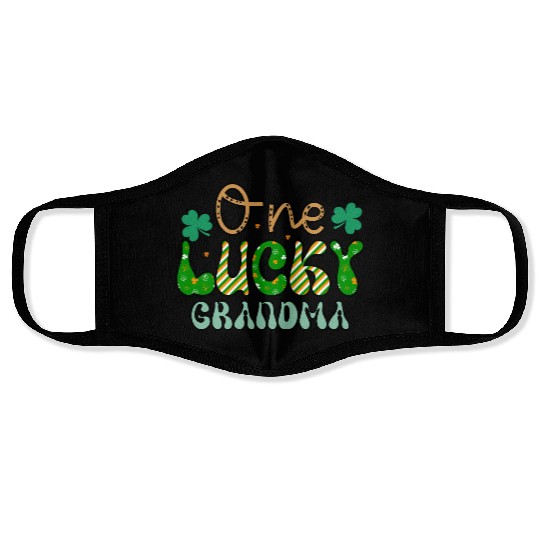 One luckyPatricks Day Sublimation Face Masks