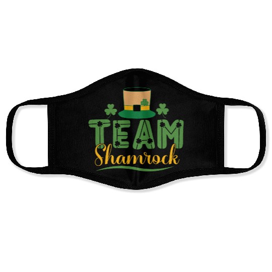team shamrock Face Masks