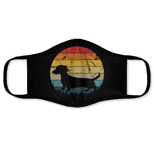 Dachshund Gift Dixie Wiener Doxie Dackel Face Masks