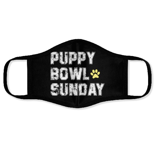 Puppy Bowl Sunday Funny Present Ideaes Dog for Men Face Masks