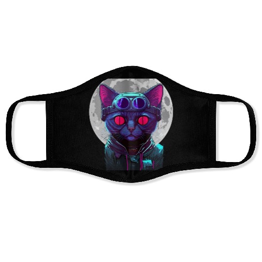 SPACE CAT 1 Face Masks