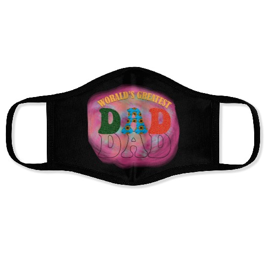 WORALDS GREATEST DAD Sublimation Face Masks