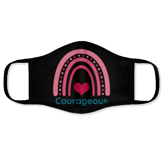 Courageous Viva Magenta Boho Rainbow Face Masks