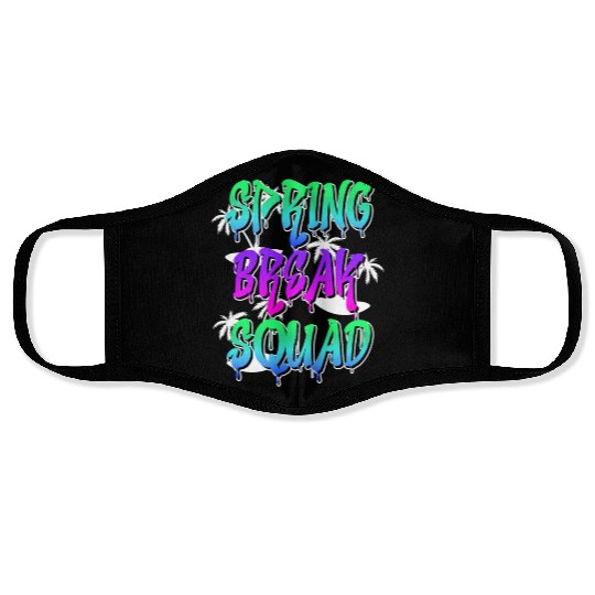 Spring Break Squad Summer Vacation Spring Break Face Masks